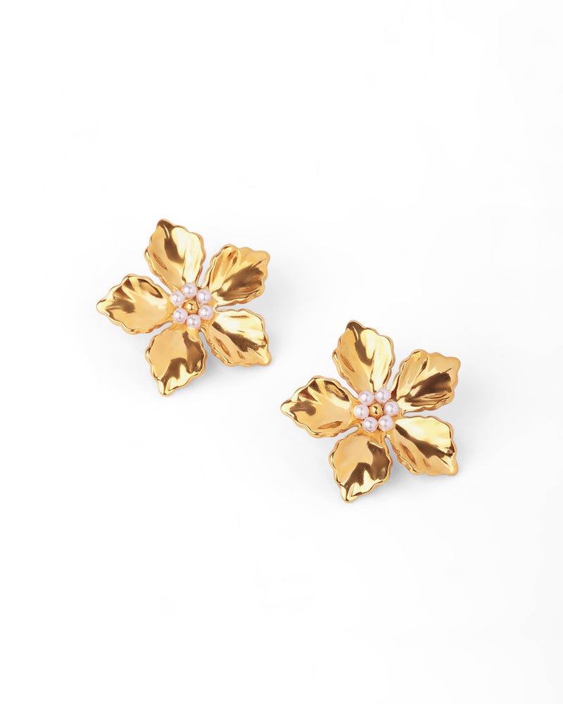 TAAHIRA Celine Flower Stud Earrings - Image 1